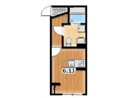 AMBITION備後西(1K/3階)の間取り写真