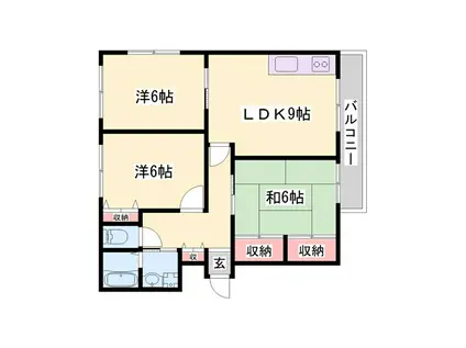 ラ・フォーレ加古川(3LDK/2階)の間取り写真