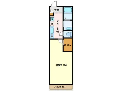 サンシャイン登戸(1K/2階)の間取り写真
