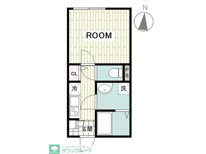フルセイル南町田III(1K/1階)の間取り写真
