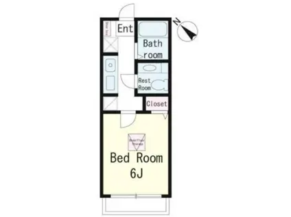 シェトワ中央(1K/1階)の間取り写真