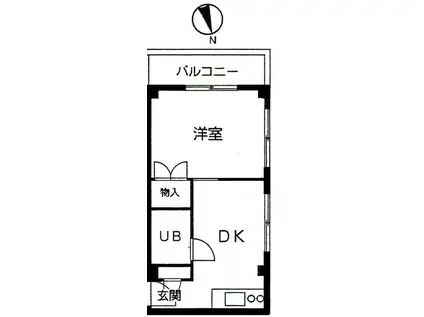 サンパレス(1K/2階)の間取り写真