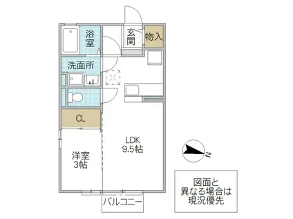 セゾン赤羽(1LDK/1階)の間取り写真