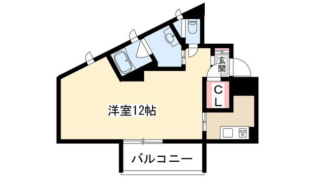 アリエッタ(1K/5階)の間取り写真