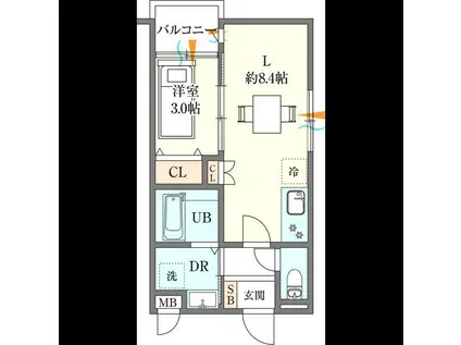林4丁目アパート(1LDK/1階)の間取り写真