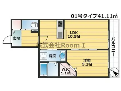 ルアナ堂ケ芝・旭化成ヘーベルメゾンHEBEL HAUS(1LDK/2階)の間取り写真