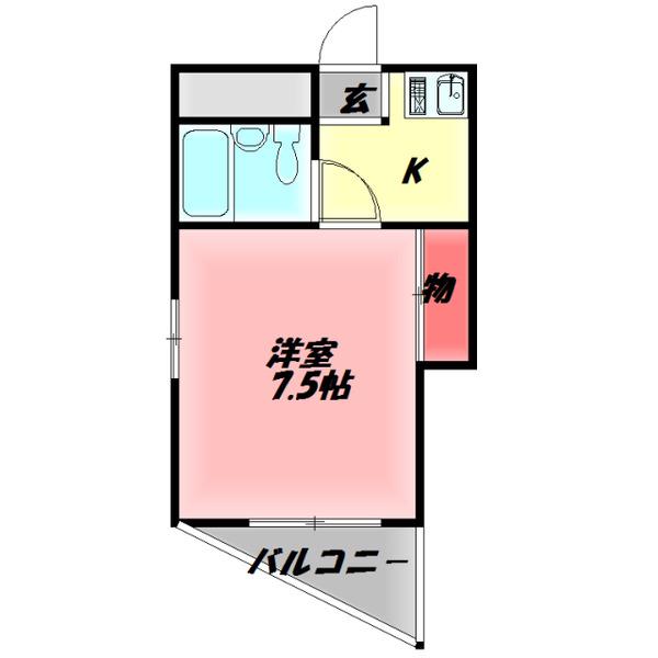Mプラザ滝井駅前(1K/4階)の間取り写真