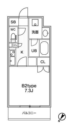 JMF RESIDENCE 町田(1K/4階)の間取り写真