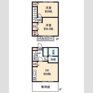 メゾウッド岡田(2LDK/2階)の間取り写真
