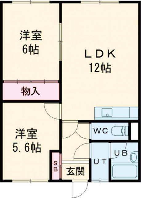 吉川マンション(2LDK/1階)の間取り写真