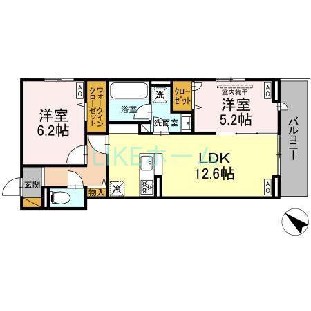 レジデンスヒルトップX XI XI(2LDK/1階)の間取り写真