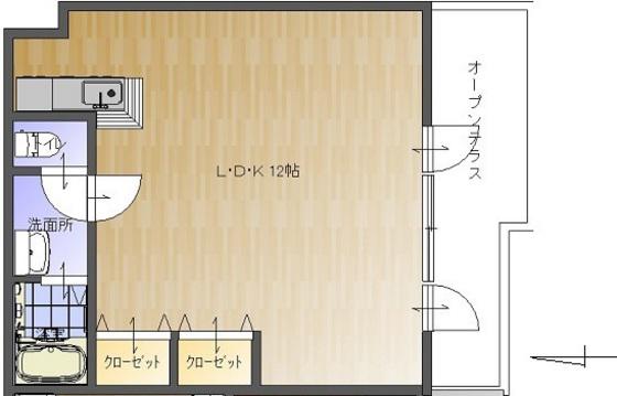 紀之美ビル(ワンルーム/3階)の間取り写真