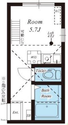 メゾンフィエールスタリー(ワンルーム/1階)の間取り写真