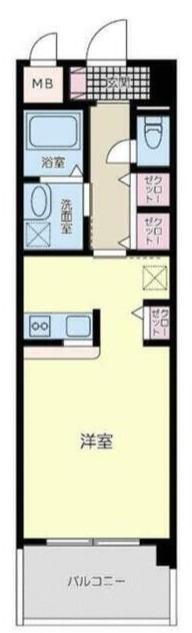 プレシャス(1K/5階)の間取り写真