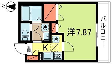STADT永福(1K/1階)の間取り写真