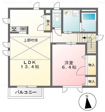 KEI GLANZ (1LDK/2階)の間取り写真