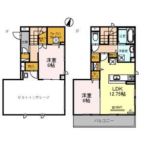 リーフ クレール(2LDK/1階)の間取り写真