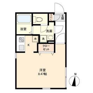 BRANCHE桜山CHAMBRE(ワンルーム/4階)の間取り写真