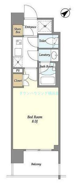 BLUROCK東神奈川(1K/10階)の間取り写真