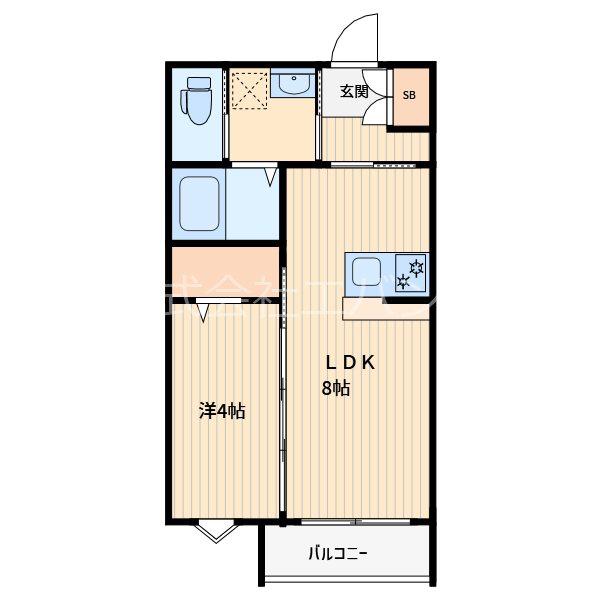 エルシーク蕨(1LDK/1階)の間取り写真