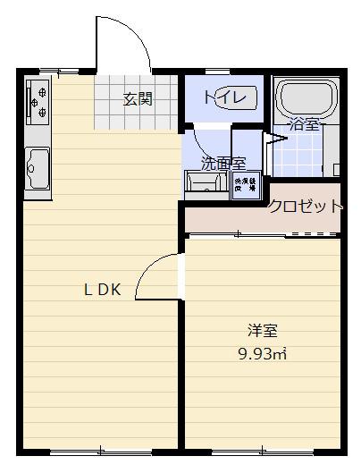 KOTOBUKI(1LDK/1階)の間取り写真