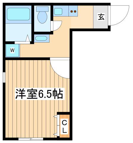 グラシア南太田(1K/3階)の間取り写真