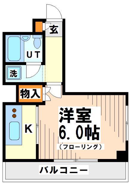 千津井レジデンス(1K/3階)の間取り写真