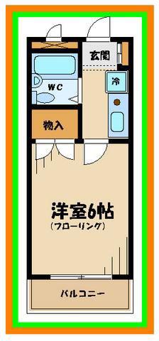 サンハイネス(1K/3階)の間取り写真