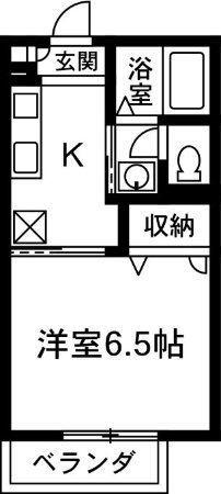 サンモール(1K/1階)の間取り写真