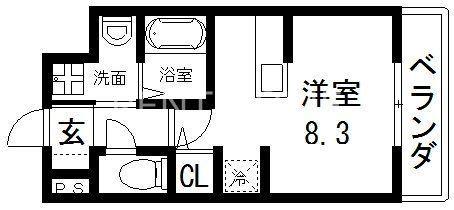 SOLANA弥刀(1K/3階)の間取り写真