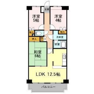 AMOURナメリ(3LDK/1階)の間取り写真