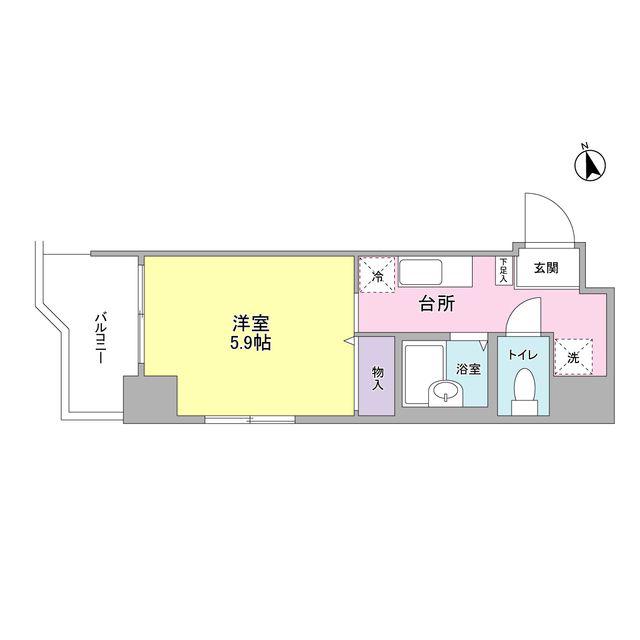 仲町台大藤ビル(ワンルーム/4階)の間取り写真