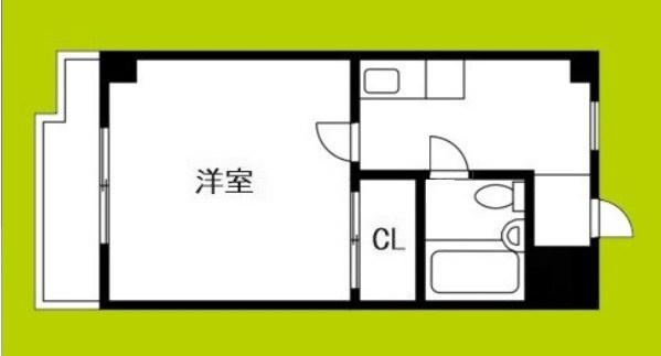 アビコサンク(1K/6階)の間取り写真