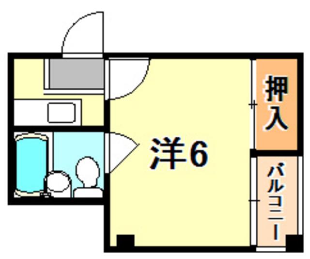 ドミトリー板宿(1K/3階)の間取り写真