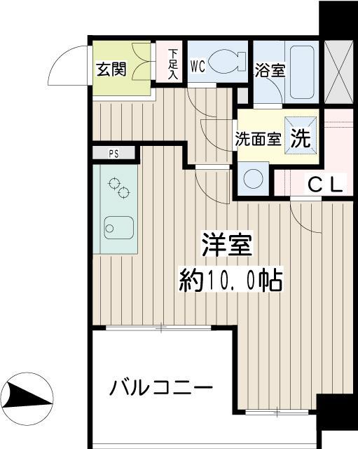 PEARLCOURTTSURUMI(ワンルーム/7階)の間取り写真