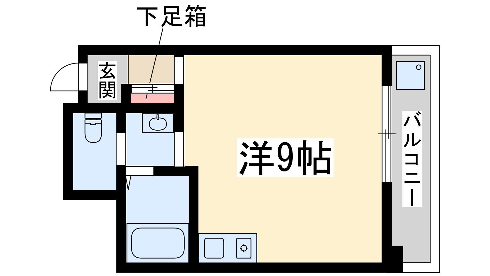 ミールズ新大阪(ワンルーム/11階)の間取り写真