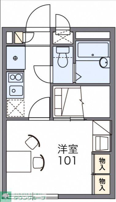 レオパレスKイング(1K/2階)の間取り写真
