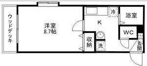 STUDIOAP山手町(1K/1階)の間取り写真
