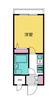 日神パレス杉田A棟(1K/3階)の間取り写真