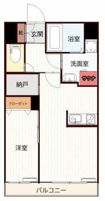 B′CASA KAWASAKIV(1SLDK/3階)の間取り写真