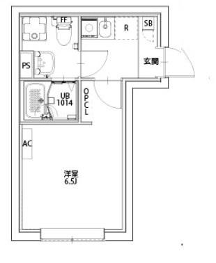 THENEST南千住(ワンルーム/2階)の間取り写真