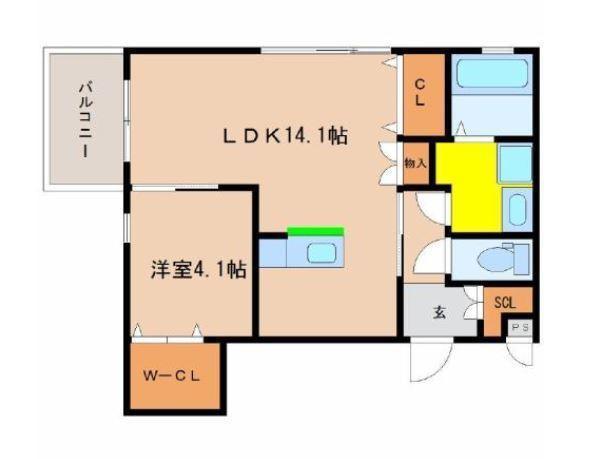 アルテマイスターIO(1LDK/2階)の間取り写真