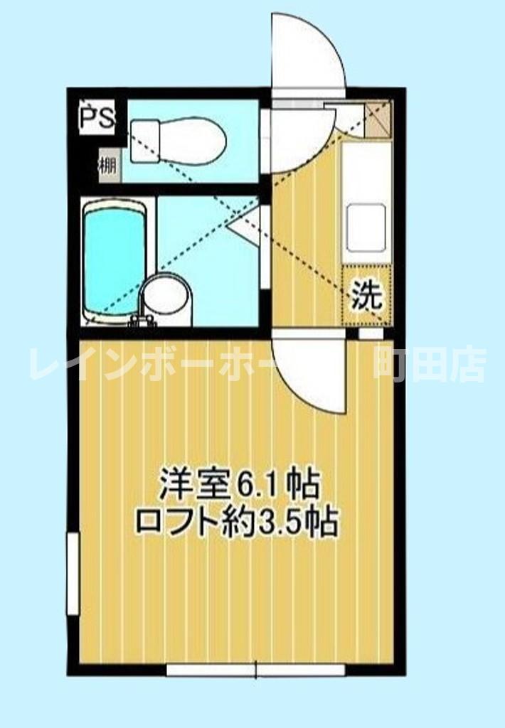 ロッシェルFS(1K/1階)の間取り写真