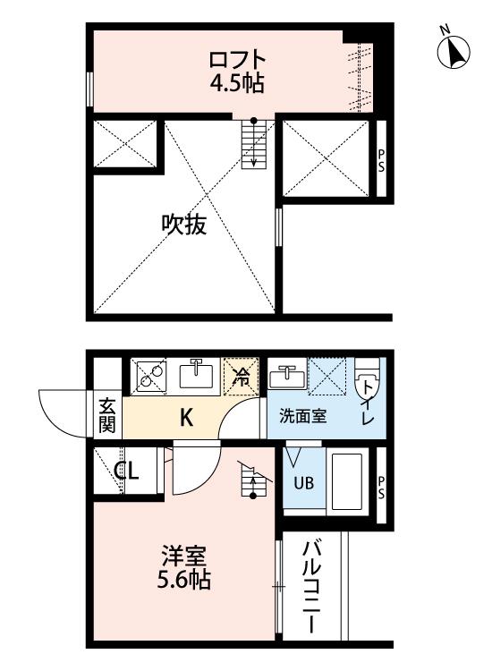 ハピネス南脇(1SK/1階)の間取り写真