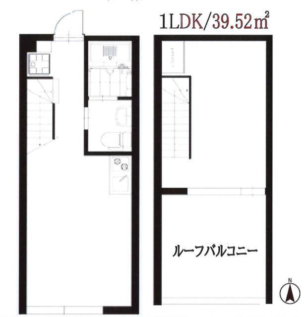 ユーロポート方南町(1LDK/4階)の間取り写真