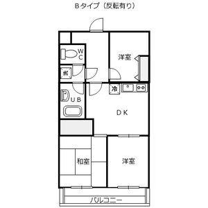 サンライン岐阜コーポ(3DK/2階)の間取り写真
