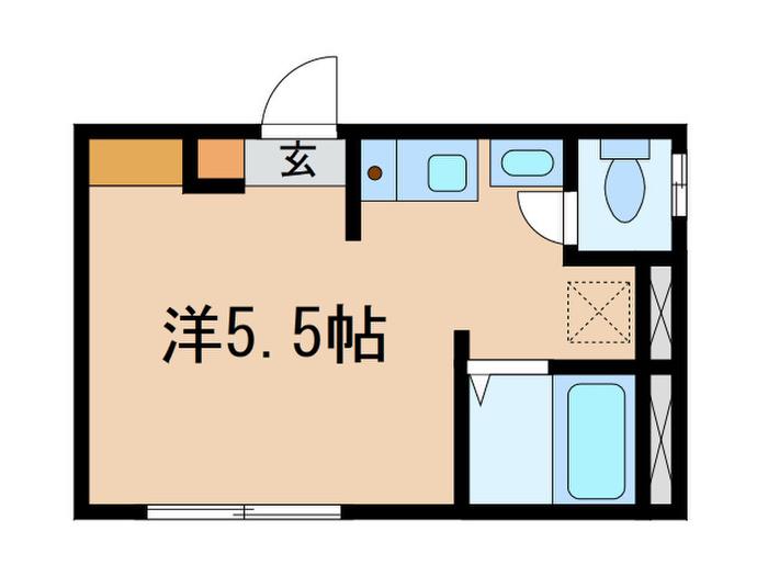 南品川ハイム(ワンルーム/1階)の間取り写真