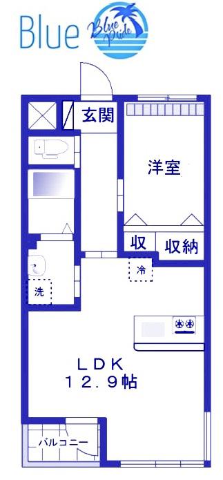 モンテ・スリーズ(1LDK/2階)の間取り写真