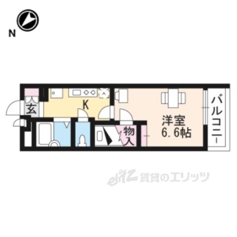レオパレスボー ビラージュ(1K/2階)の間取り写真