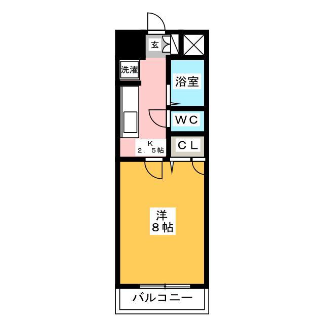 第6マルヤビル箱崎(1K/10階)の間取り写真